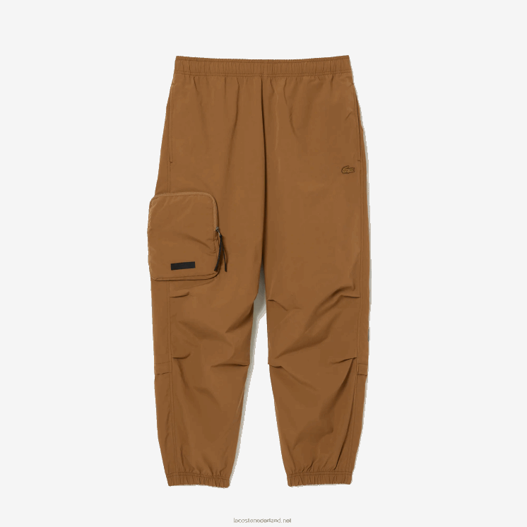 Lacoste contrasterende oversized trainingsbroek met branding 0828H1002 bruin z0w Heren