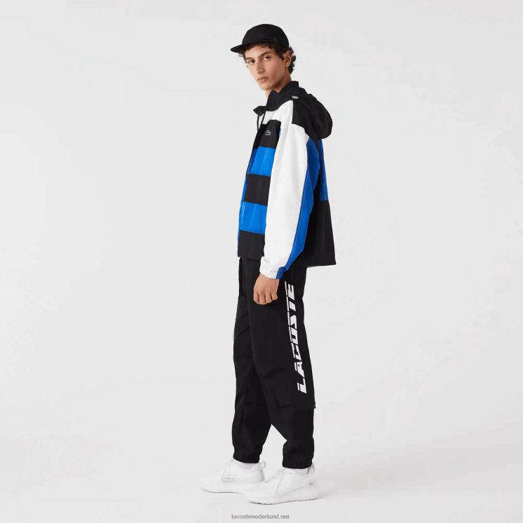 Lacoste contrasterende oversized trainingsbroek met branding 0828H1003 zwart 031 Heren