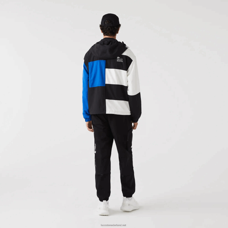 Lacoste contrasterende oversized trainingsbroek met branding 0828H1003 zwart 031 Heren