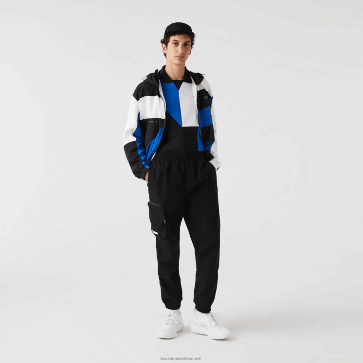 Lacoste contrasterende oversized trainingsbroek met branding 0828H1003 zwart 031 Heren