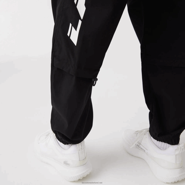 Lacoste contrasterende oversized trainingsbroek met branding 0828H1003 zwart 031 Heren