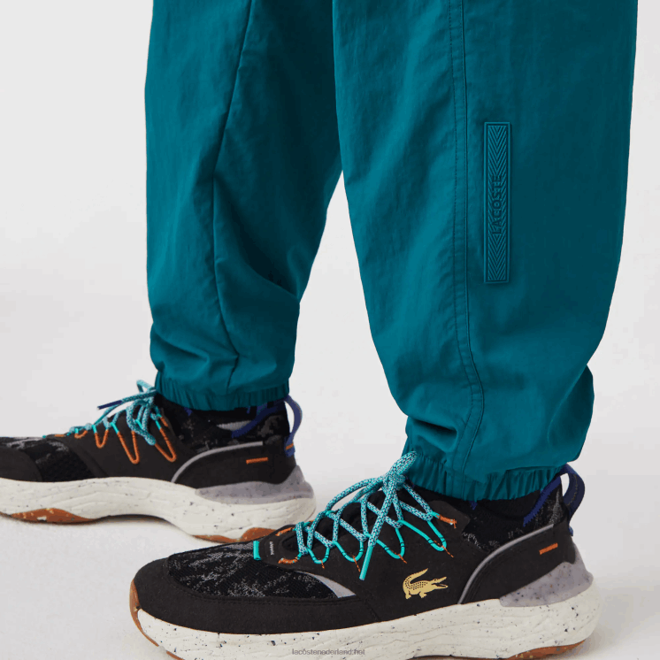 Lacoste erfgoed regular fit trainingsbroek met kleurvlakken 0828H1111 groen paars zwart n10 Heren