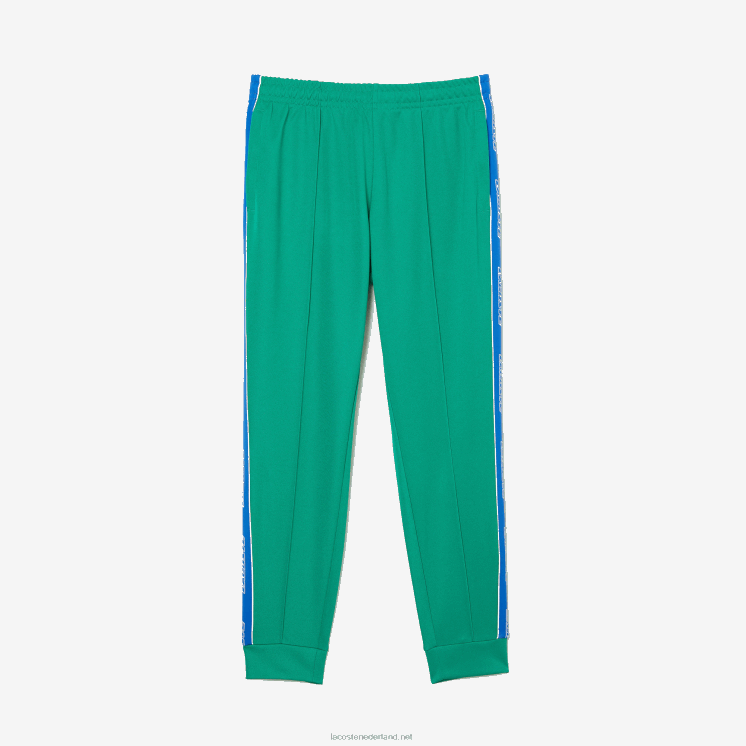 Lacoste erfgoed trainingsbroek met contrasterende banden 0828H1068 groene hd2 Heren