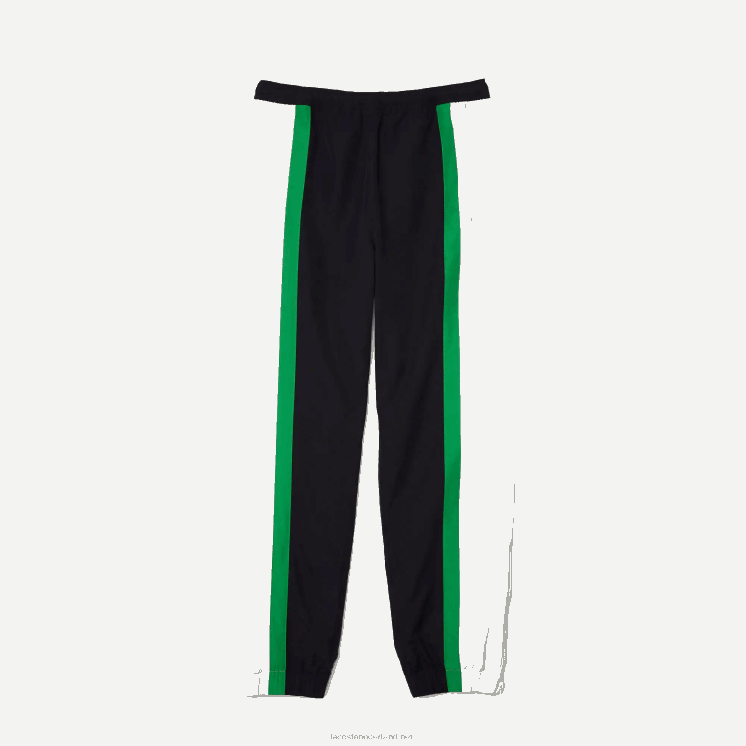 Lacoste lichtgewicht waterafstotende trainingsbroek met kleurvlakken 0828H1180 marineblauw wit groen 19v Heren