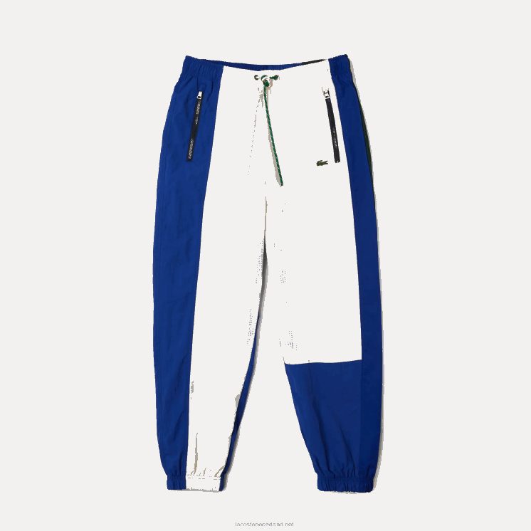 Lacoste live colorblock lichte trainingsbroek 0828H1150 wit blauw groen x53 Heren