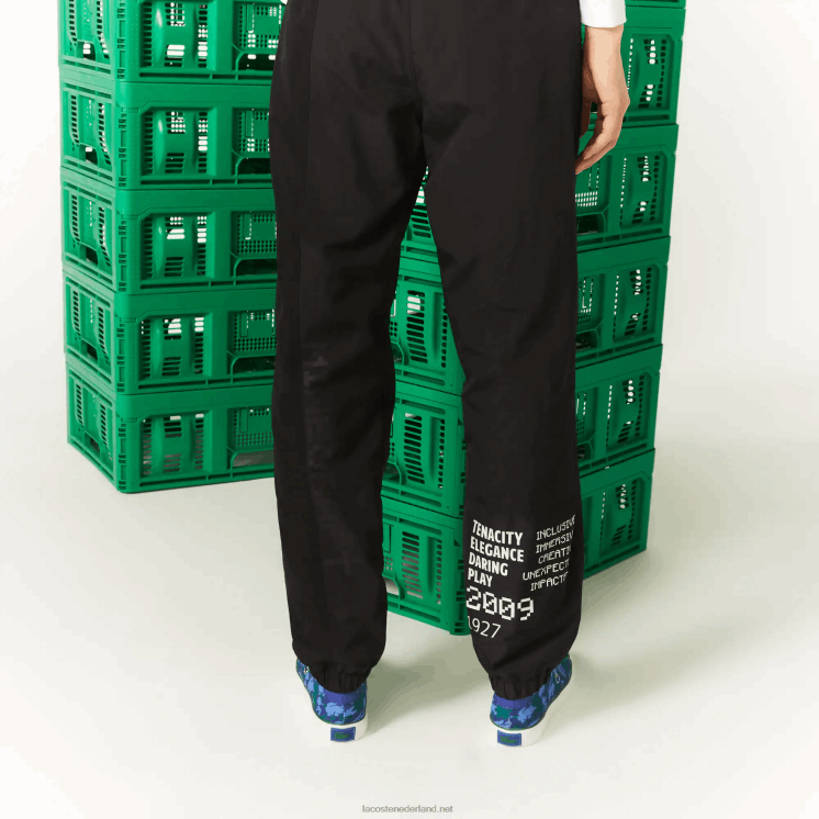 Lacoste live x minecraft nylon trainingsbroek 0828H1175 zwart 031 Heren
