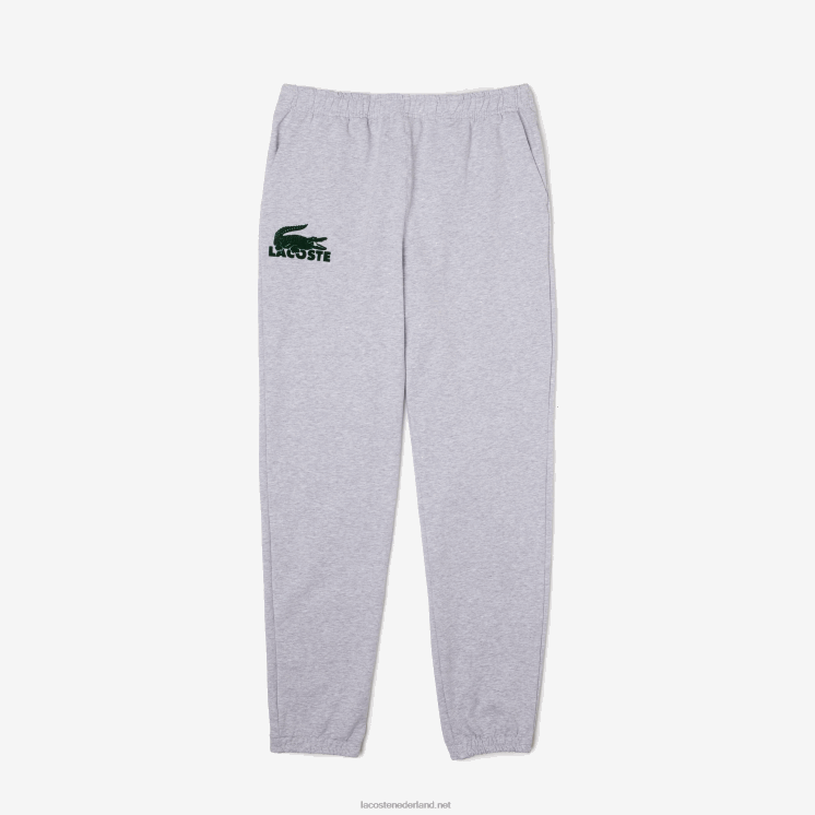 Lacoste lounge-joggingbroek van katoenfleece 0828H1475 grijs chine groen y9k Heren