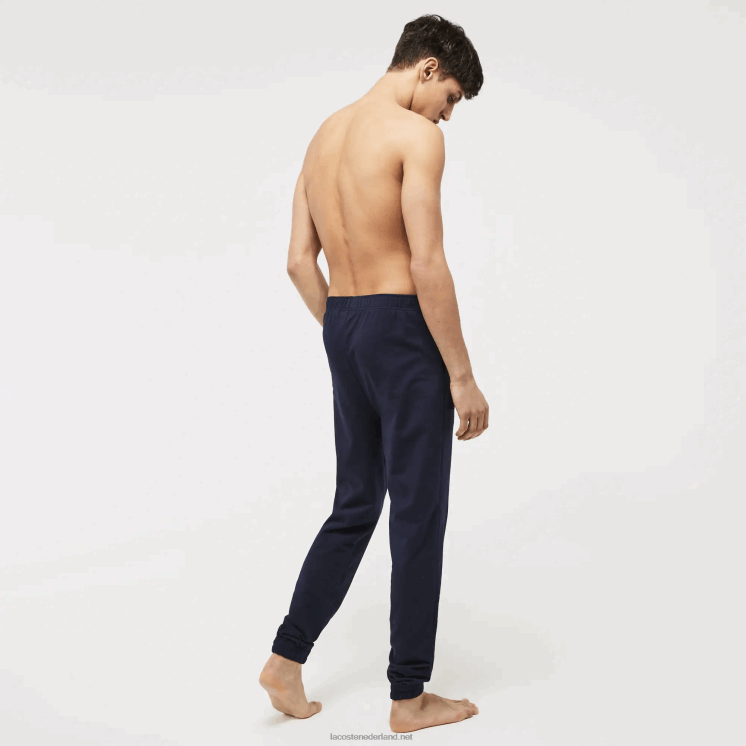 Lacoste lounge-joggingbroek van katoenfleece 0828H1477 marineblauw 423 Heren