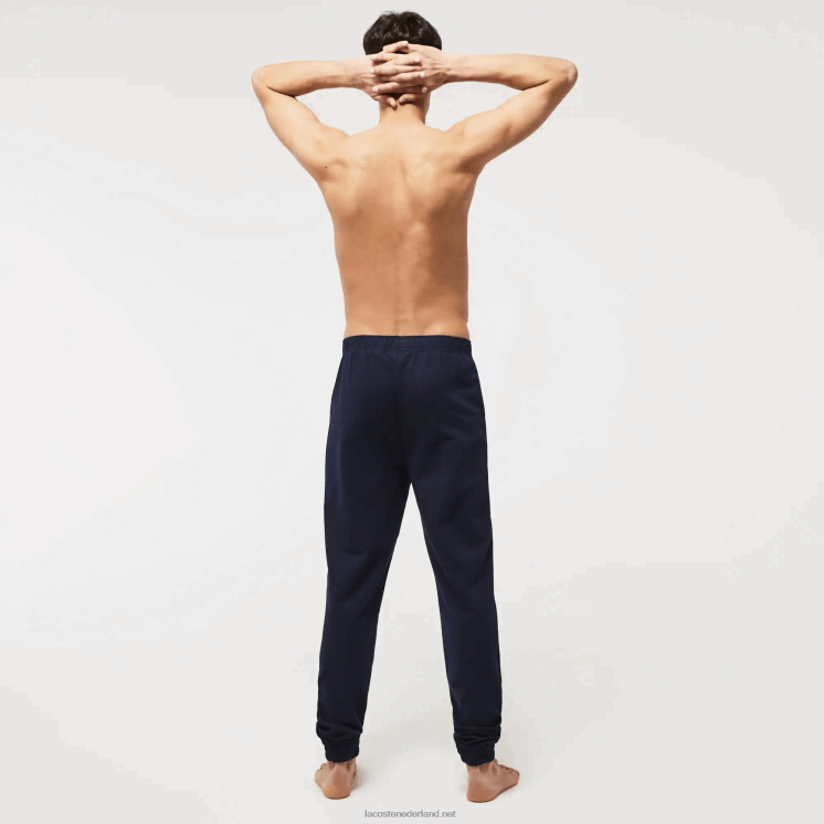 Lacoste lounge-joggingbroek van katoenfleece 0828H1477 marineblauw 423 Heren
