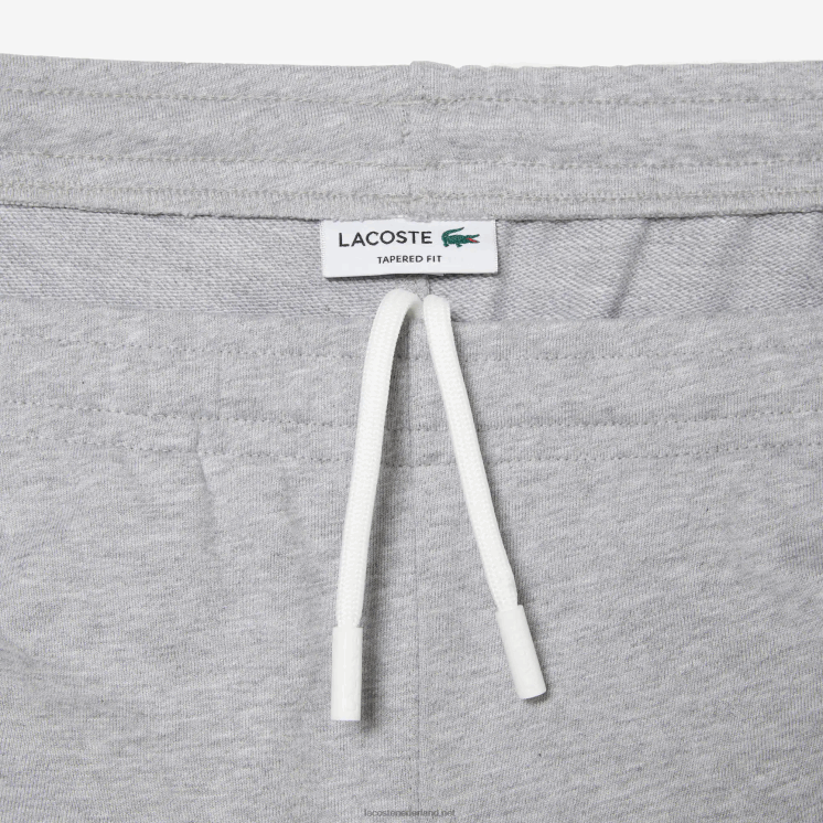 Lacoste ongeborstelde fleece trainingsbroek 0828H308 grijze chine ca Heren