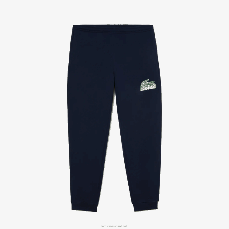 Lacoste ongeborstelde fleece trainingsbroek 0828H309 marineblauw 166 Heren