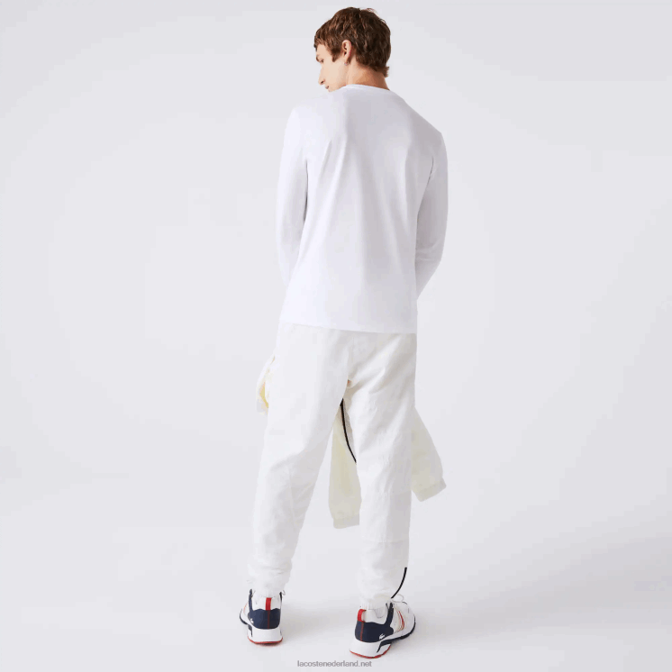 Lacoste patchwork waterafstotende trainingsbroek 0828H1106 wit b5l Heren