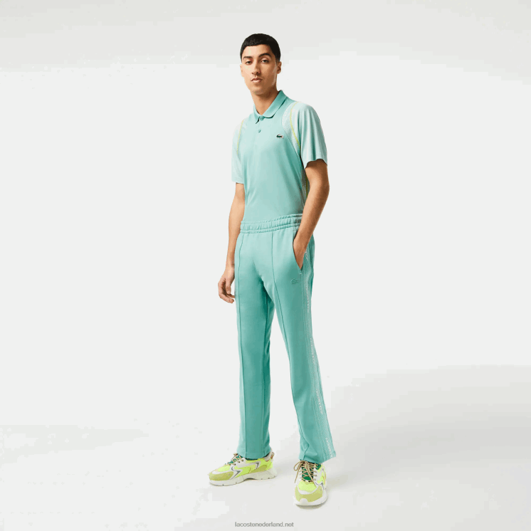 Lacoste piqué trainingsbroek met normale pasvorm 0828H337 groen 3a4 Heren