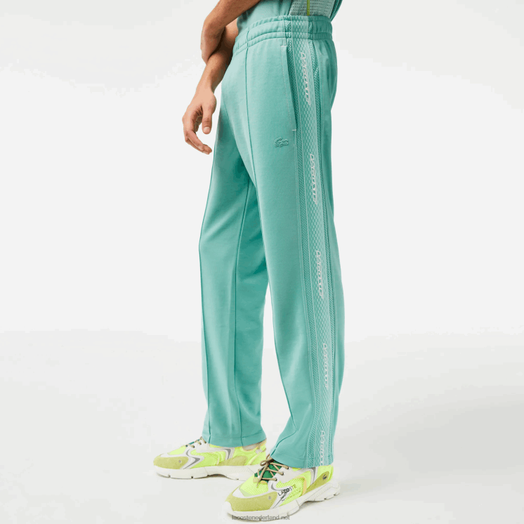 Lacoste piqué trainingsbroek met normale pasvorm 0828H337 groen 3a4 Heren