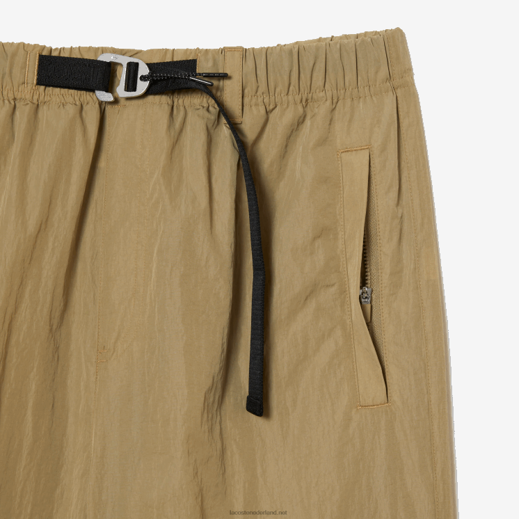 Lacoste relaxte waterafstotende trainingsbroek 0828H22 beige cb8 Heren