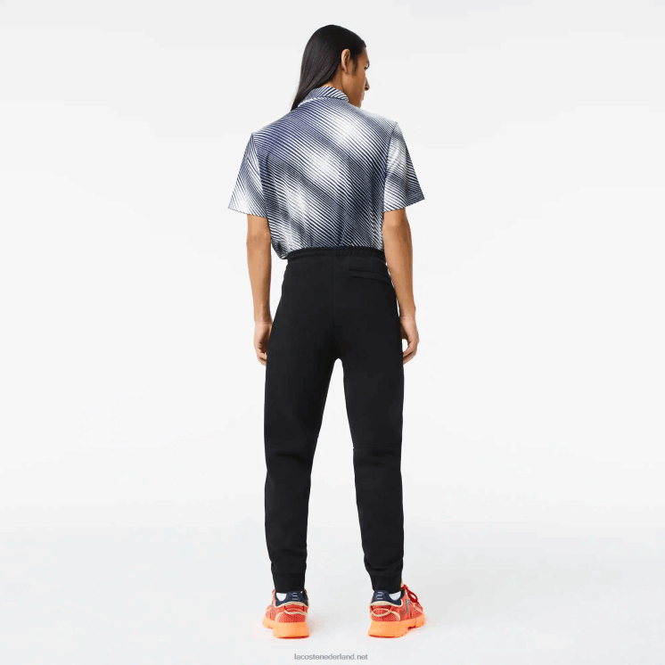 Lacoste slim fit trainingsbroek van gemêleerde katoenmix 0828H1004 zwart 031 Heren