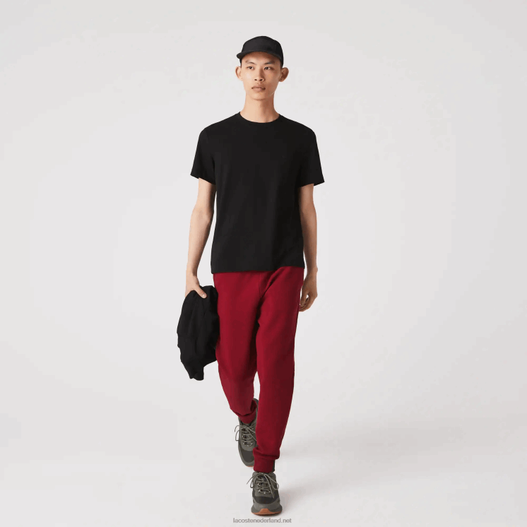 Lacoste slim fit trainingsbroek van gemêleerde katoenmix 0828H1007 bordeaux ja Heren