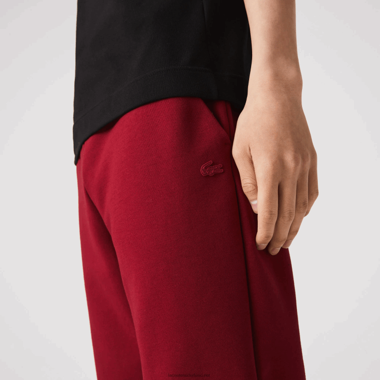 Lacoste slim fit trainingsbroek van gemêleerde katoenmix 0828H1007 bordeaux ja Heren