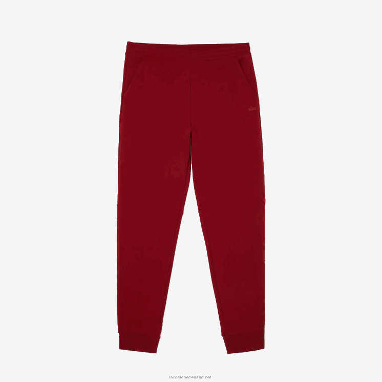Lacoste slim fit trainingsbroek van gemêleerde katoenmix 0828H1007 bordeaux ja Heren