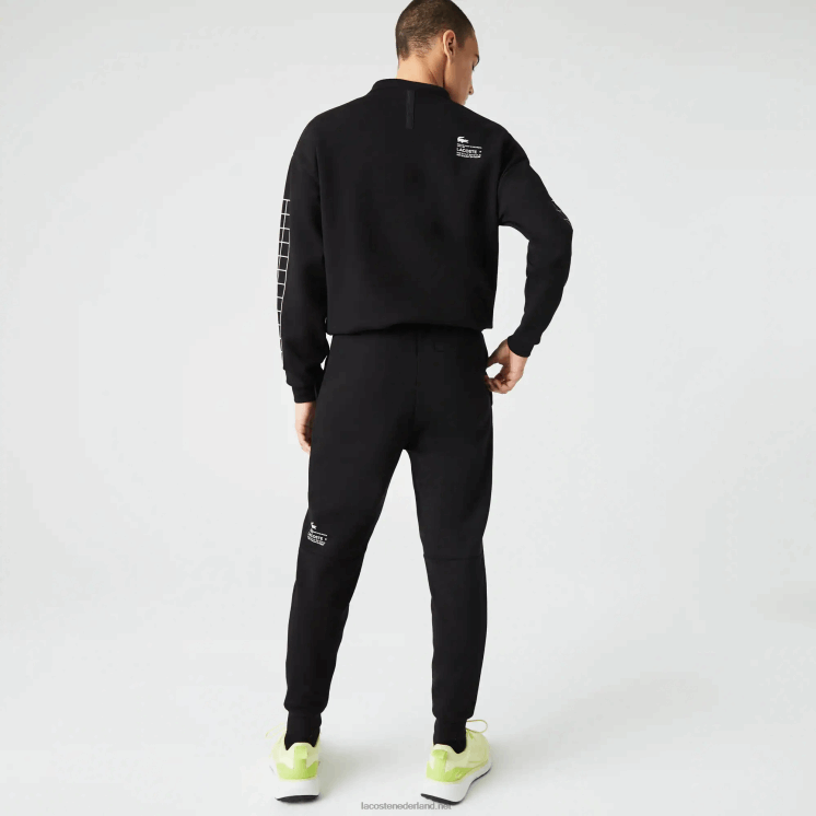 Lacoste slimfit trainingsbroek met merknaam 0828H973 zwart 031 Heren