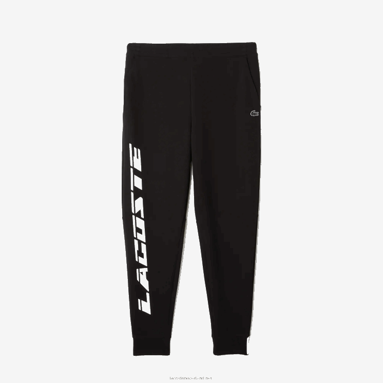 Lacoste slimfit trainingsbroek met merknaam 0828H973 zwart 031 Heren