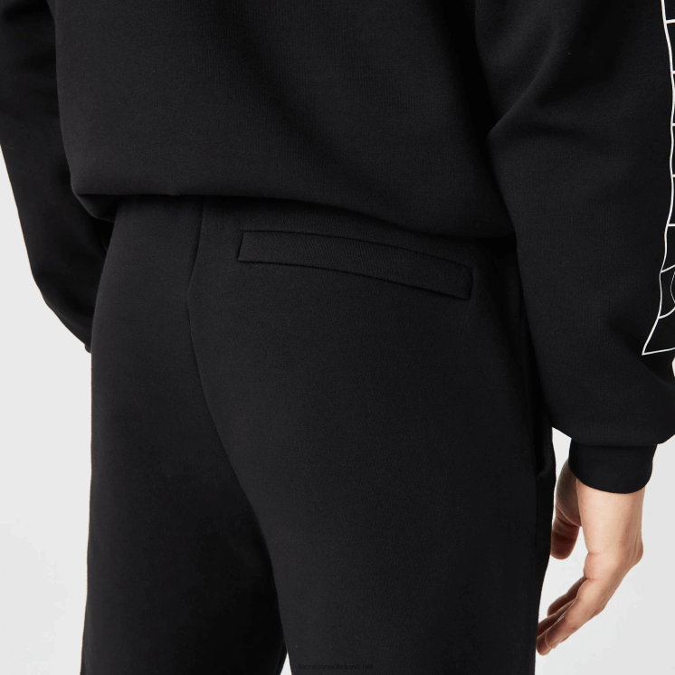 Lacoste slimfit trainingsbroek met merknaam 0828H973 zwart 031 Heren