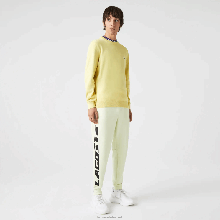 Lacoste slimfit trainingsbroek met merknaam 0828H974 geel 6gd Heren