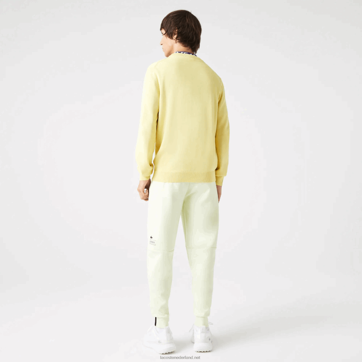 Lacoste slimfit trainingsbroek met merknaam 0828H974 geel 6gd Heren