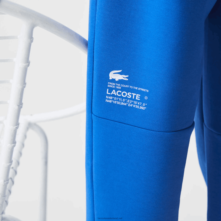 Lacoste slimfit trainingsbroek met merknaam 0828H975 blauw k1q Heren