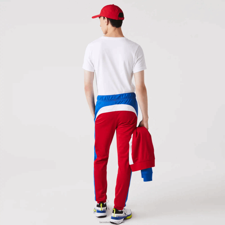Lacoste sport hardloopbestendige tennistrainingsbroek 0828H992 rood blauw wit w50 Heren