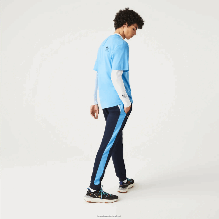 Lacoste sport hardloopbestendige tennistrainingsbroek 0828H993 marineblauw wit 61e Heren