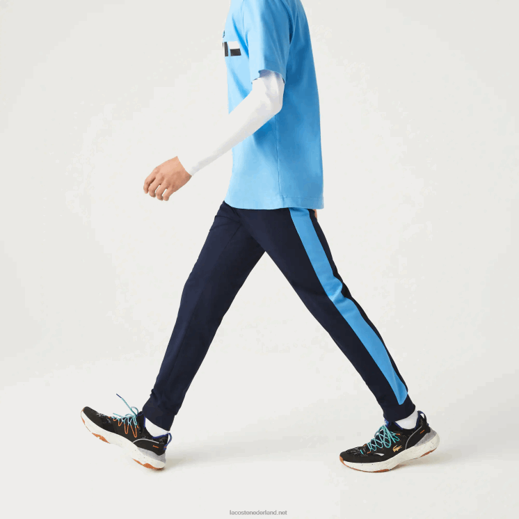 Lacoste sport hardloopbestendige tennistrainingsbroek 0828H993 marineblauw wit 61e Heren