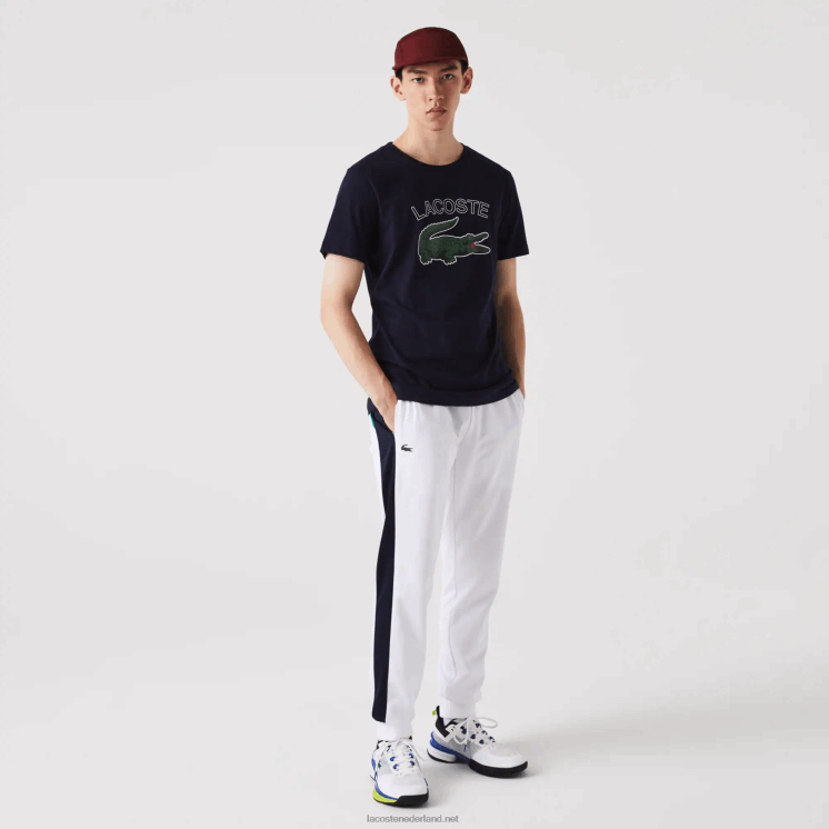 Lacoste sport hardloopbestendige tennistrainingsbroek 0828H994 wit marineblauw groen 9gg Heren