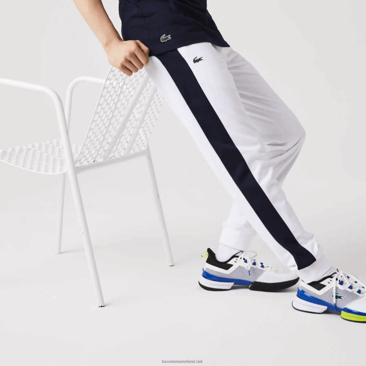 Lacoste sport hardloopbestendige tennistrainingsbroek 0828H994 wit marineblauw groen 9gg Heren