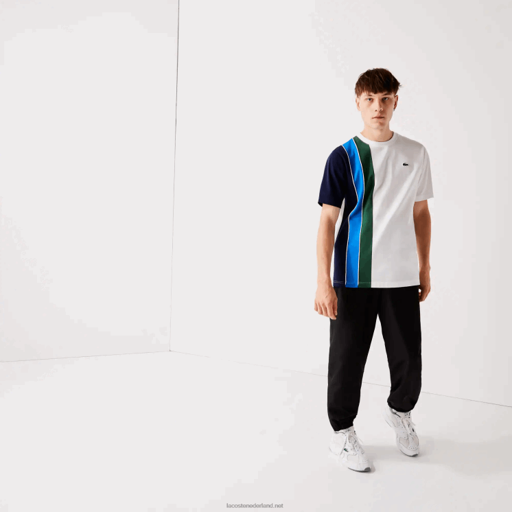 Lacoste sport tennis diamant geweven tafzijde trainingsbroek 0828H1113 zwart 031 Heren