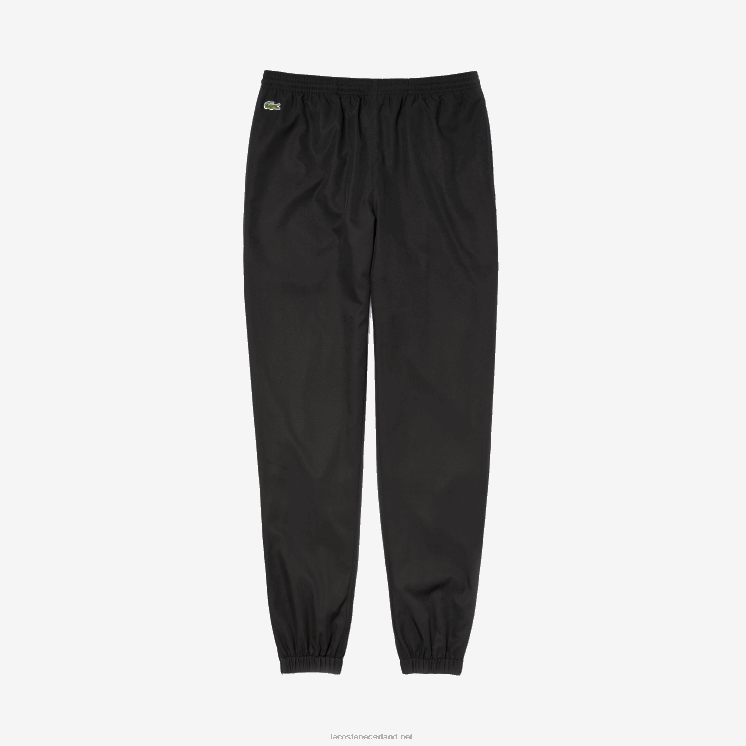 Lacoste sport tennis diamant geweven tafzijde trainingsbroek 0828H1113 zwart 031 Heren