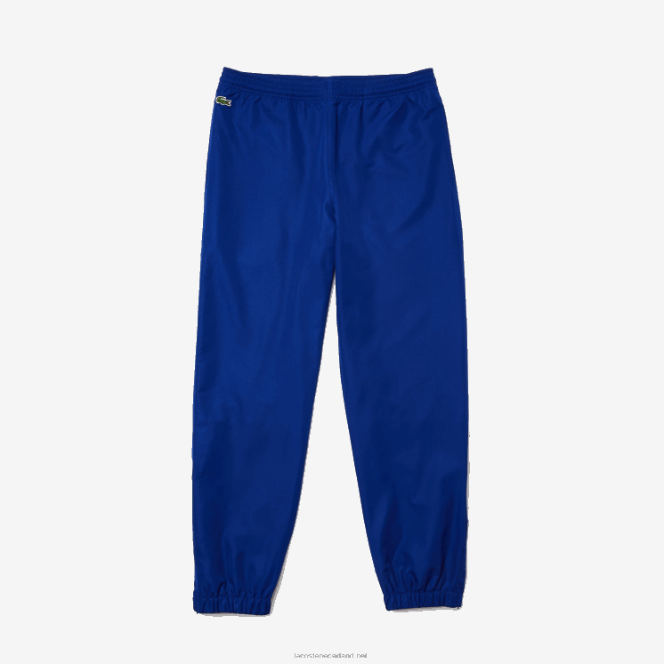 Lacoste sport tennis diamant geweven tafzijde trainingsbroek 0828H1114 blauwe bdm Heren