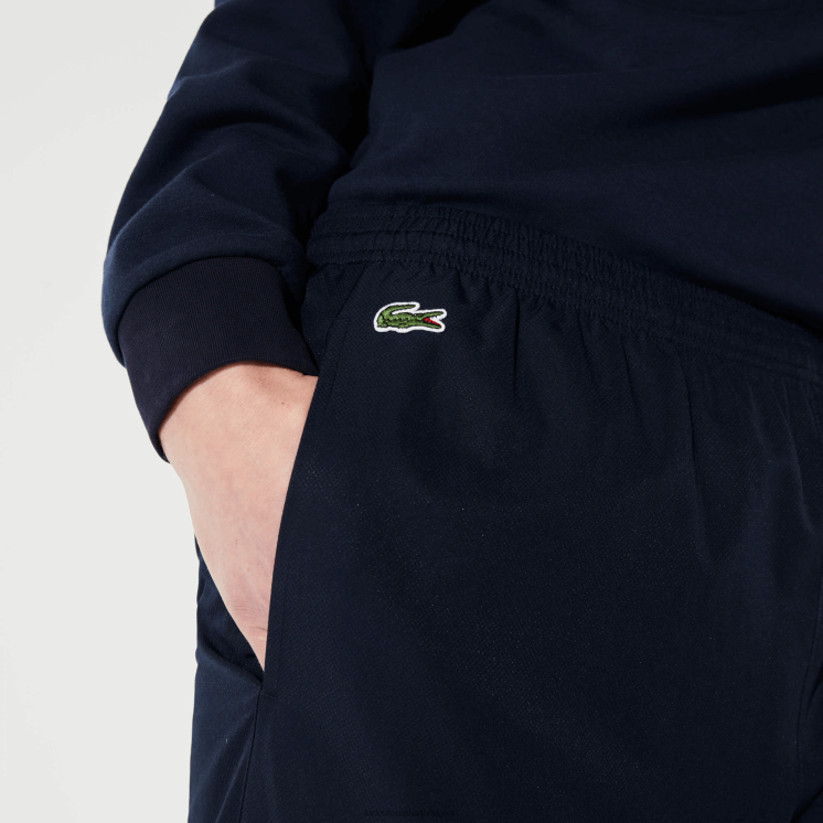 Lacoste sport tennis diamant geweven tafzijde trainingsbroek 0828H1115 marineblauw 166 Heren
