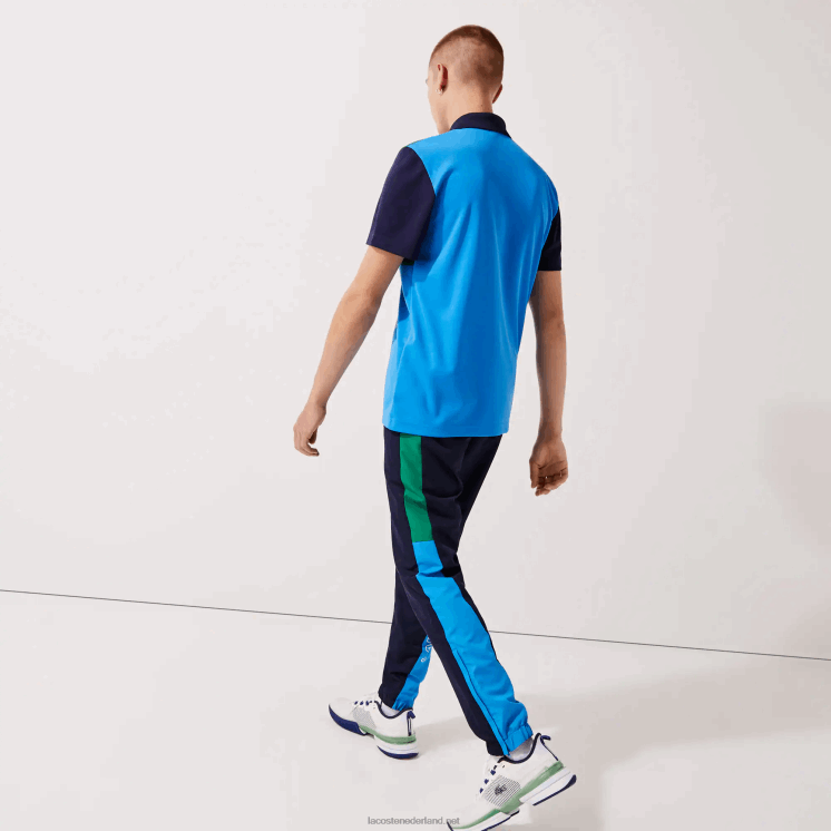Lacoste sportbroek met colorblock-banden 0828H1128 groen marineblauw wit m7z Heren