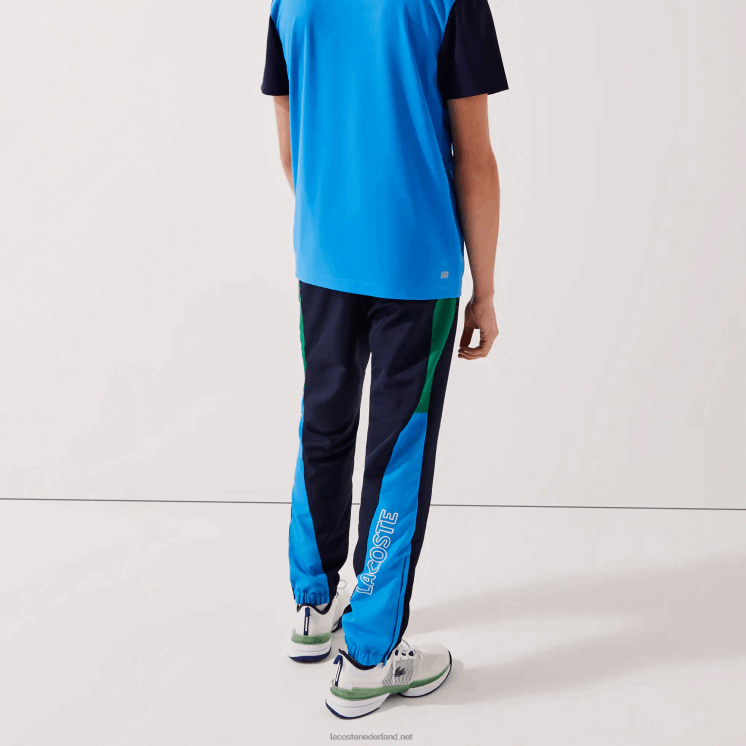 Lacoste sportbroek met colorblock-banden 0828H1128 groen marineblauw wit m7z Heren