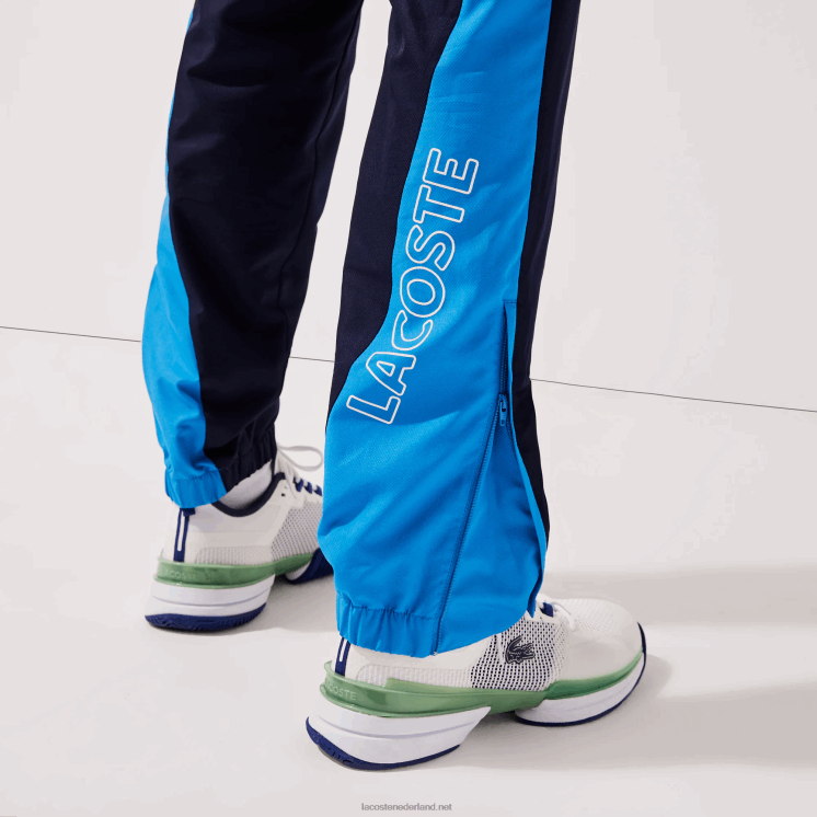 Lacoste sportbroek met colorblock-banden 0828H1128 groen marineblauw wit m7z Heren