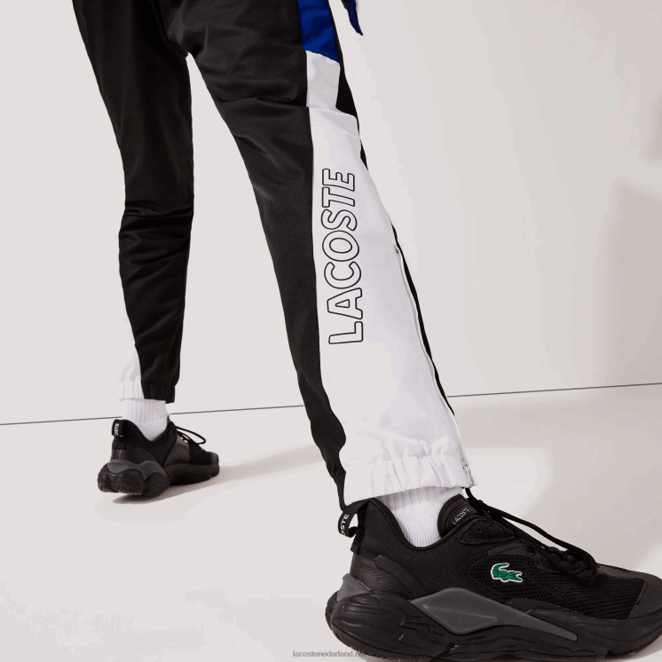 Lacoste sportbroek met colorblock-banden 0828H1129 zwart blauw wit zwart aru Heren