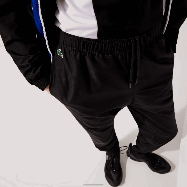 Lacoste sportbroek met colorblock-banden 0828H1129 zwart blauw wit zwart aru Heren