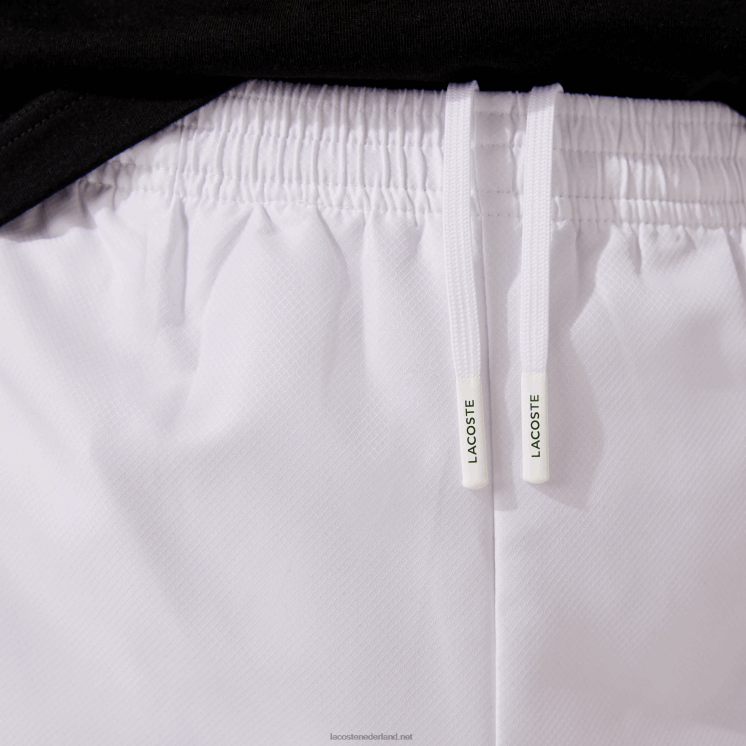 Lacoste sportieve trainingsbroek van lichte stof 0828H549 wit 001 Heren