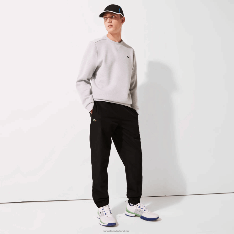 Lacoste sportieve trainingsbroek van lichte stof 0828H550 zwart 031 Heren