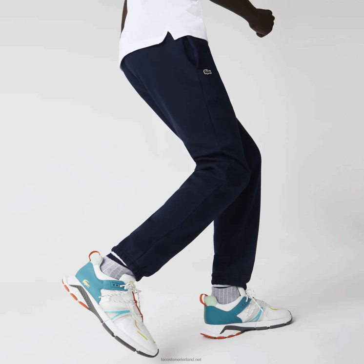Lacoste sportieve trainingsbroek van tennisfleece 0828H1151 marineblauw 166 Heren