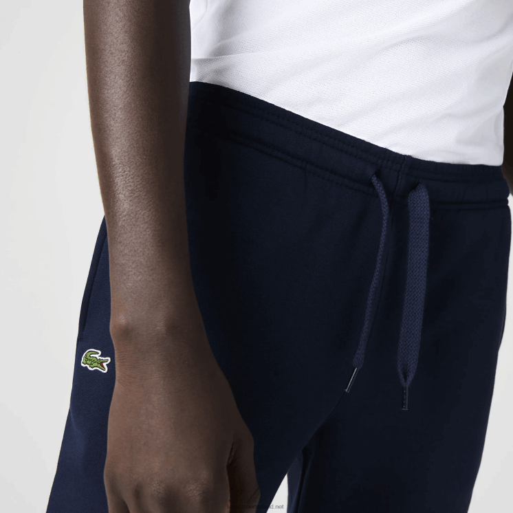 Lacoste sportieve trainingsbroek van tennisfleece 0828H1151 marineblauw 166 Heren