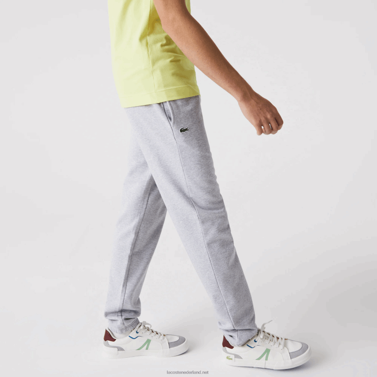 Lacoste sportieve trainingsbroek van tennisfleece 0828H1152 grijze chine ca Heren