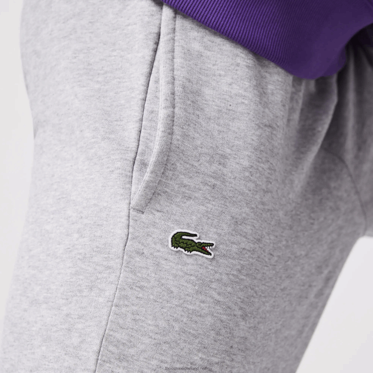 Lacoste sportieve trainingsbroek van tennisfleece 0828H1152 grijze chine ca Heren