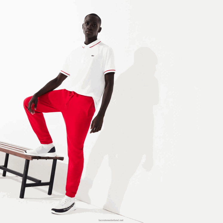 Lacoste sportieve trainingsbroek van tennisfleece 0828H1153 rood 240 Heren